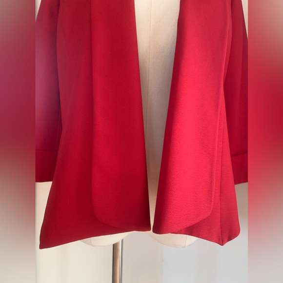 Kasper Rich Red Open Front Blazer - Picture 5 of 7